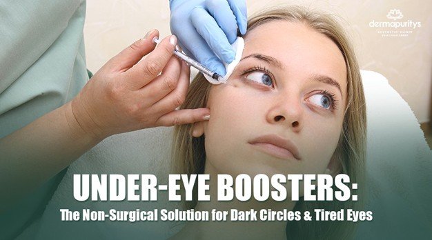 under eye boosters, dark circle treatment, non surgical under eye treatment