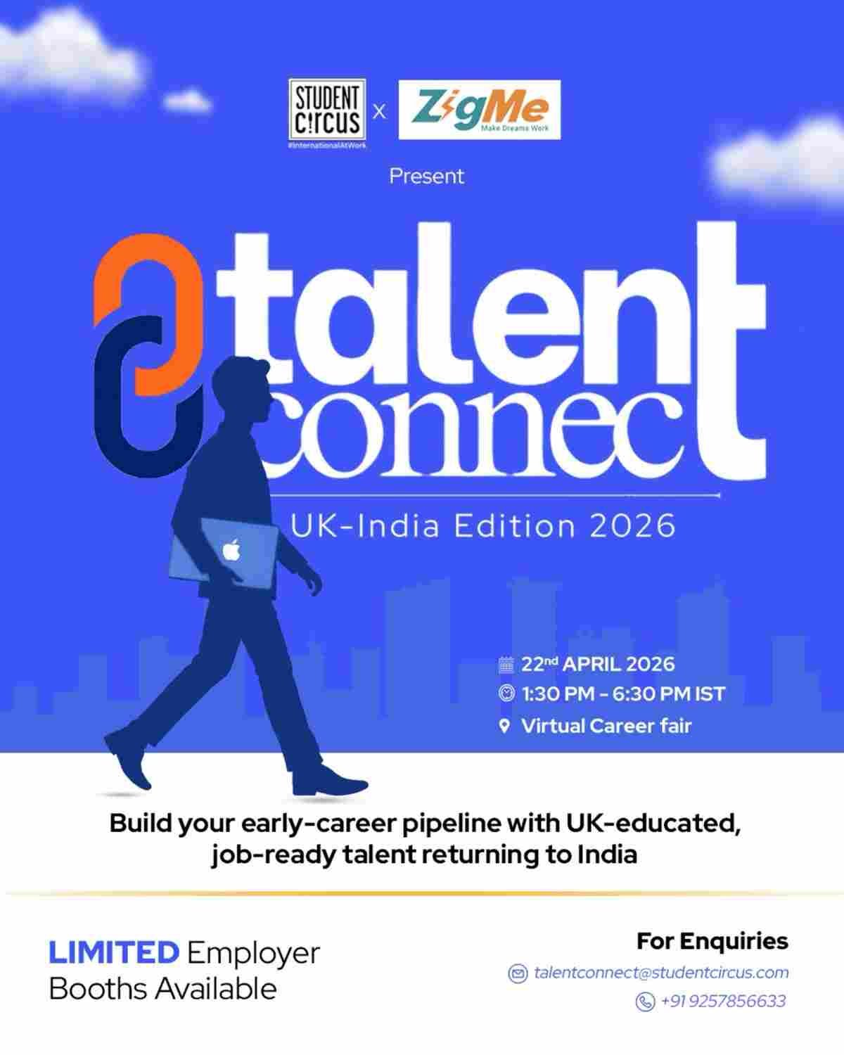 Talent Connect UK India 2026, Student Circus virtual fair, Indian graduates UK, career opportunities India, international student employability