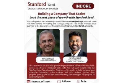 Stanford Seed event India, business scaling strategies, startup growth Indore, leadership training founders, Stanford Seed program