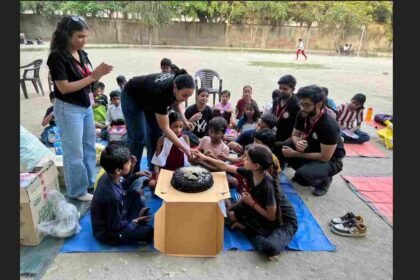 ICCPL Foundation, Parkshala Noida, April birthday celebration, Rahat With ICCPL, CSR initiative Noida, child welfare campaign