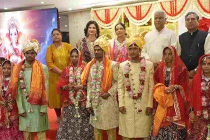 Kamala Trust, Nidarshana Gowani, Ramesh Gowani, Samuhik Vivah, mass wedding Maharashtra, Kanya Sneh Bandhan, underprivileged couples wedding, tribal couples marriage, social initiative India, charity wedding event