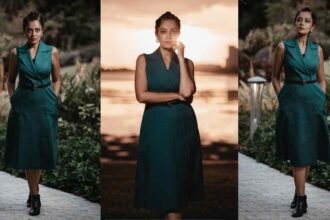 Sheena Chohan, Sheena Chohan photoshoot, modern power dressing, emerald teal suit, Florida photoshoot, Luke Ayers photography, sophisticated celebrity style