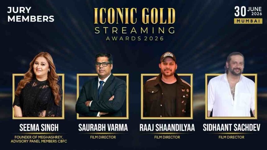 Iconic Gold Streaming Awards 2026, OTT awards Mumbai, television awards India, digital media excellence, Piyush Jaiiswaal