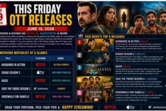Friday OTT releases June 19 2026, Sugar Season 2, Save The Tigers Season 3, Netflix new releases, Apple TV new shows, JioHotstar releases, OTT movies today