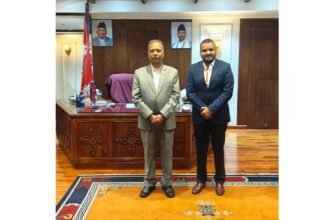 Rupesh Pandey meets Nepal VP, BJP leader Rupesh Pandey, Ram Sahay Prasad Yadav, India Nepal relations news, Kathmandu political meeting