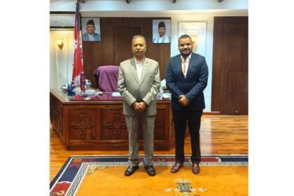 Rupesh Pandey meets Nepal VP, BJP leader Rupesh Pandey, Ram Sahay Prasad Yadav, India Nepal relations news, Kathmandu political meeting