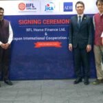 IIFL Home Finance and JICA officials signing a 150 million dollar affordable housing loan agreement