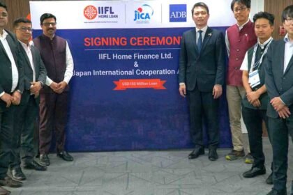 IIFL Home Finance and JICA officials signing a 150 million dollar affordable housing loan agreement