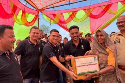 Indus Towers, UP Flood Relief, Pragati CSR, Banda Flood Relief, Chitrakoot Floods, Disaster Response India, Telecom CSR Initiatives, Uttar Pradesh Floods 2026, Vijay Chaturvedi Indus Towers