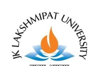 JK Lakshmipat University BizVerse 2026 National Management Fest banner in Jaipur