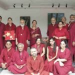 Participants and spiritual seekers celebrating Osho Neo Sannyas Day with meditation at Osho Dham Delhi