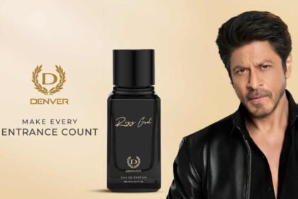 Denver Rizz God Eau de Parfum bottle from the Vibe Collection on a dark surface