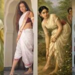 Sheena Chohan, Shakuntala, Raja Ravi Varma, Indian Mythology, Sheena Chohan Photoshoot, Bollywood Actress, Evolve Back Hampi, Indian Art Reimagined, Shakuntala Painting, Contemporary Indian Woman