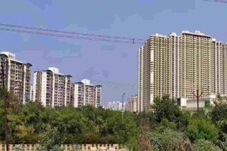 Modern residential high-rise apartment towers in Delhi-NCR and emerging micro-markets under rapid development