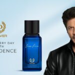 100ml bottle of Denver Game Face Eau de Parfum from the Vibe Collection on a sleek display