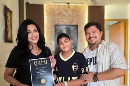 Rian Mukherjee, Rian Mukherjee LAFA 2026, Best Child Actor Award, Los Angeles Film Awards 2026, Manzil Movie, Manzil Hindi Film, Ram Kamal Mukherjee, Rituparna Sengupta, Sanjay Suri, Abhishek Kumar, Dhanbad Talkies, Endeavour Films, Indian Child Actor, Indian Cinema News, International Film Awards, Debut Actor Rian Mukherjee, Manzil Film Cast, Hindi Film News, Jean Vincentelli, Best Child Actor LAFA
