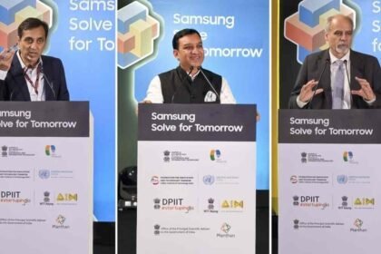 Samsung Solve for Tomorrow, Samsung Solve for Tomorrow 2026, Samsung CSR India, Samsung Innovation Programme, youth innovation India, student innovators, STEM education India, Samsung student startup programme, Sushil Pal MeitY, Stefan Priesner UN, Nikhil Agarwal IIT Delhi, FITT IIT Delhi, Sustainable Development Goals, student entrepreneurship, innovation grants, technology for social impact, young entrepreneurs India, AI innovation, ₹2 crore grants,Samsung Solve for Tomorrow 2026